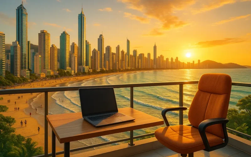 Como a ascensão do trabalho remoto está redefinindo o mercado imobiliário em Balneário Camboriú: adaptações e oportunidades para investidores e moradores