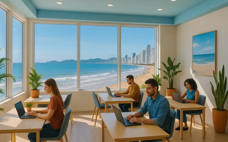 Os Melhores Cafés e Espaços para Trabalhar Remotamente em Balneário Camboriú: Ambiente e Conexão Ideais para Nômades Digitais